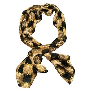Elegant Black and Gold Scarf
